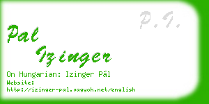 pal izinger business card