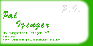 pal izinger business card